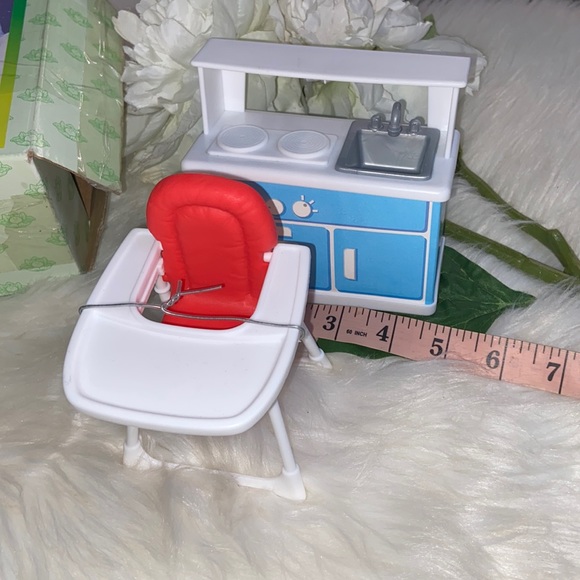1997 Cabbage Patch Kids Collectible Feeding Playset 4” Doll High Chair Stove - Picture 11 of 12